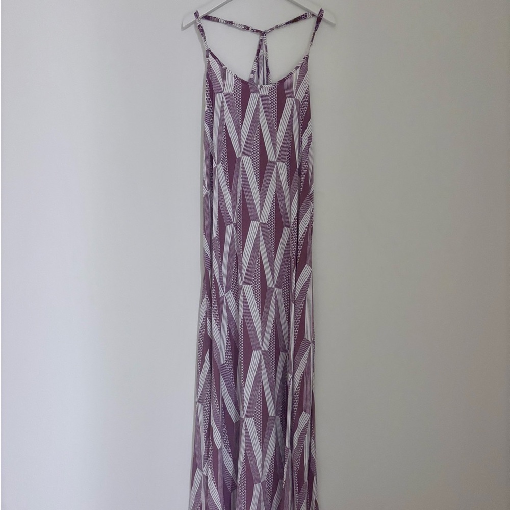 Manaola maxi dress XS in reddish brown/white